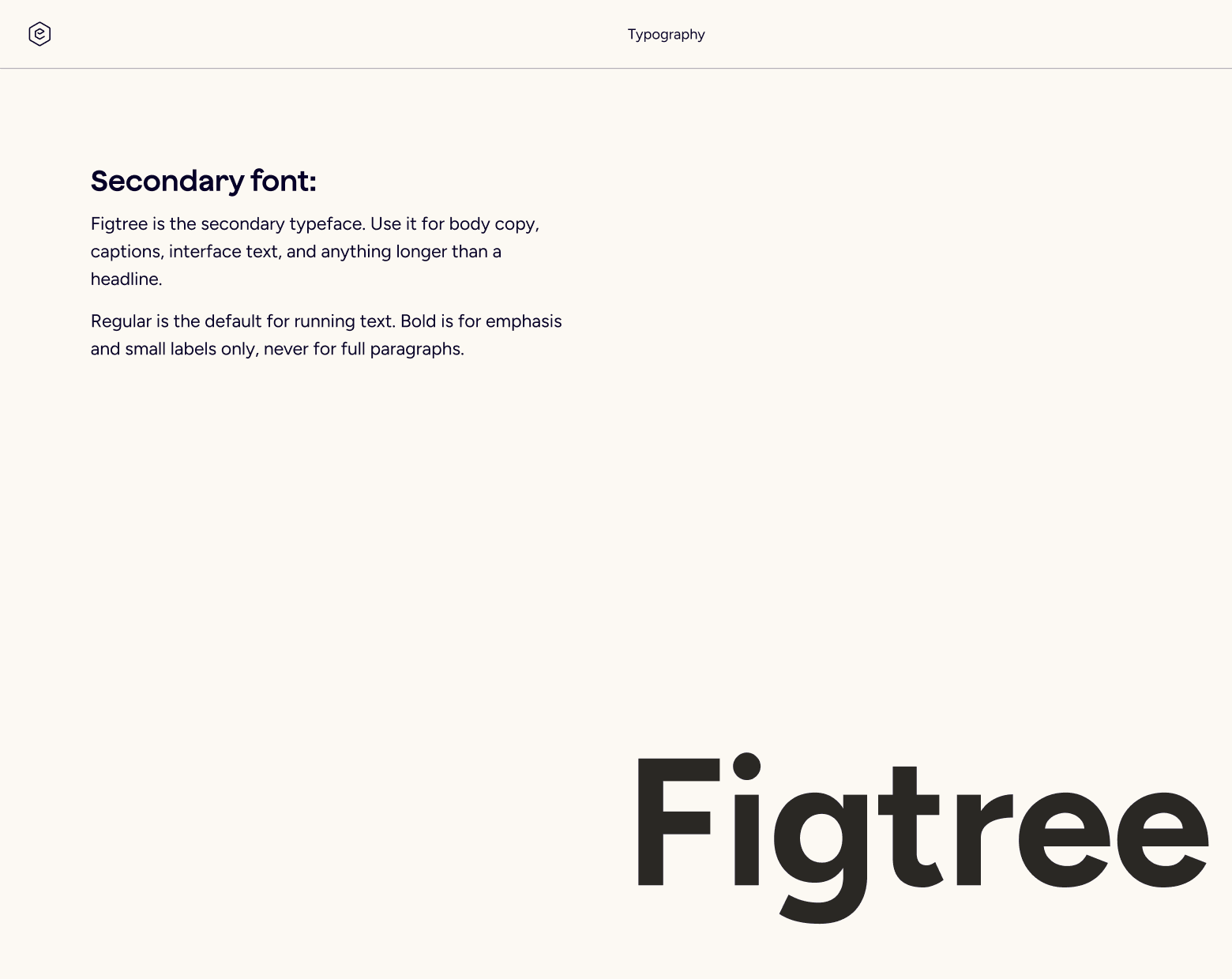 Typography: Figtree, the secondary typeface