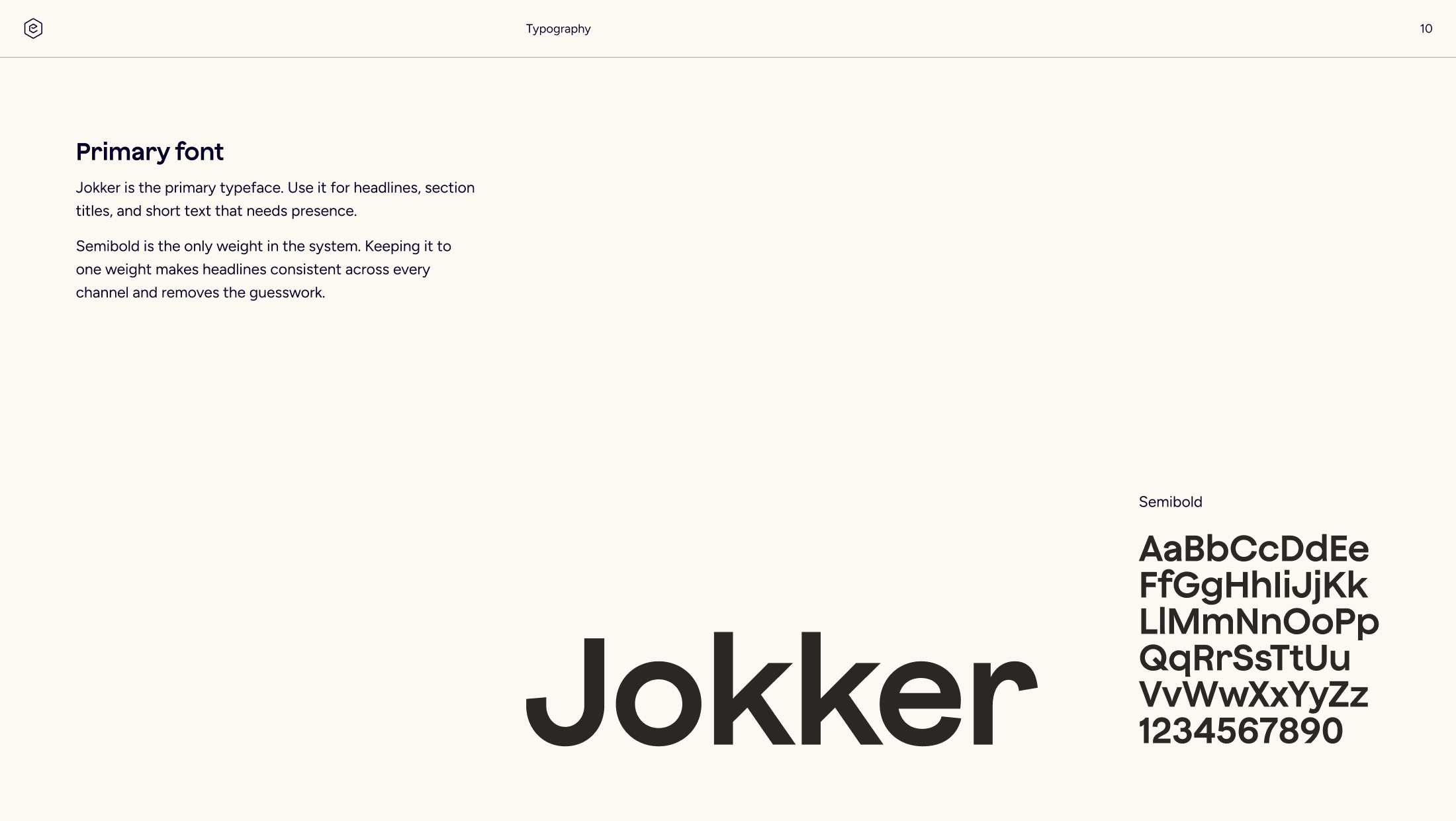 Typography: Jokker, the primary typeface