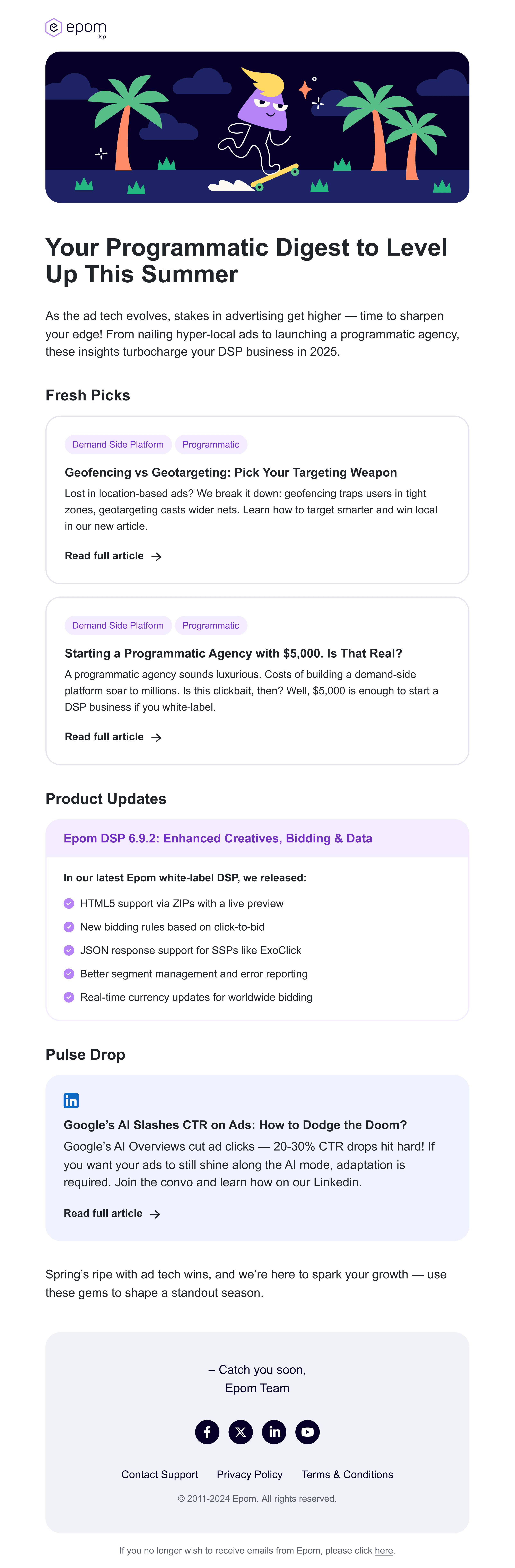“Your Programmatic Digest to Level Up This Summer” email
