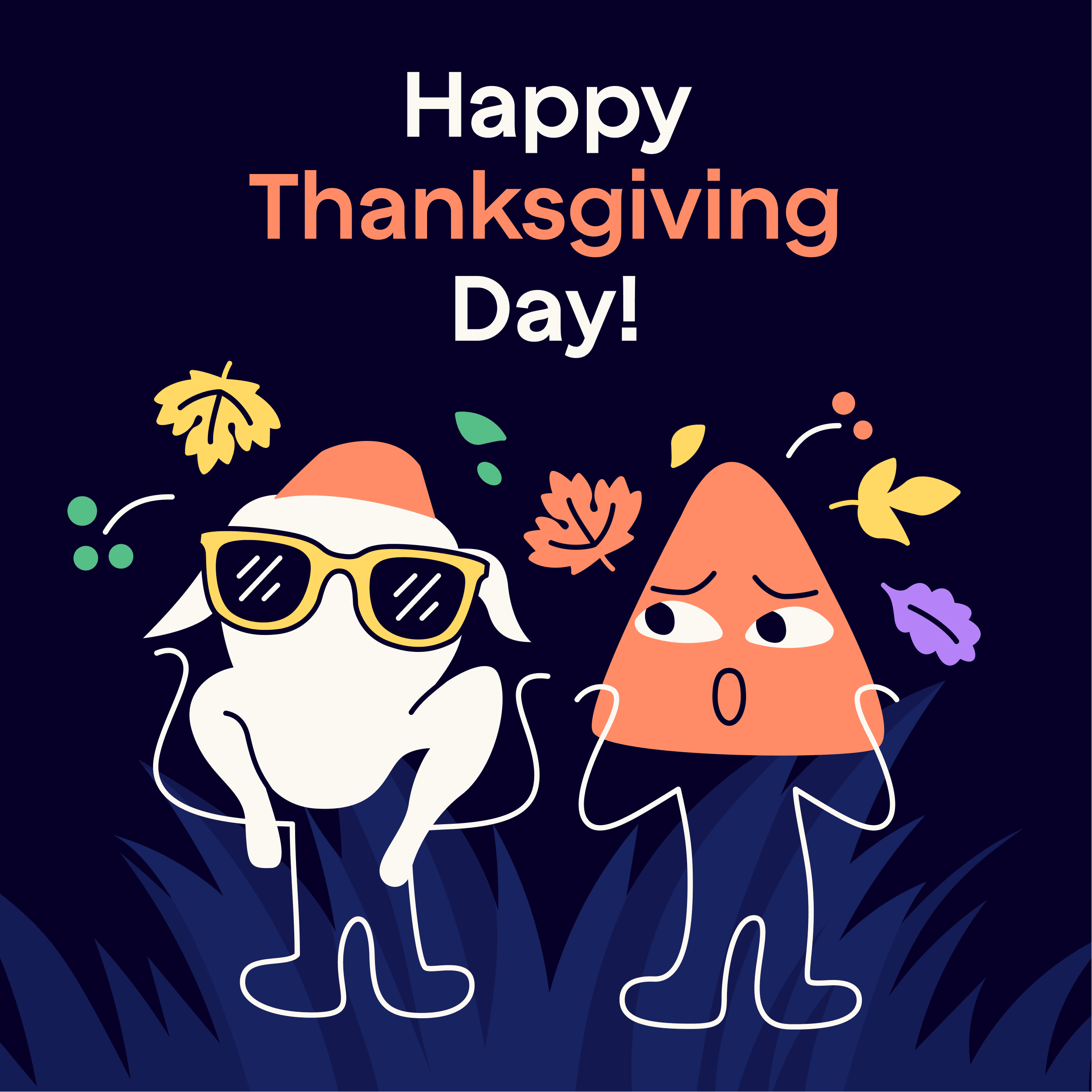 “Happy Thanksgiving Day!” social post