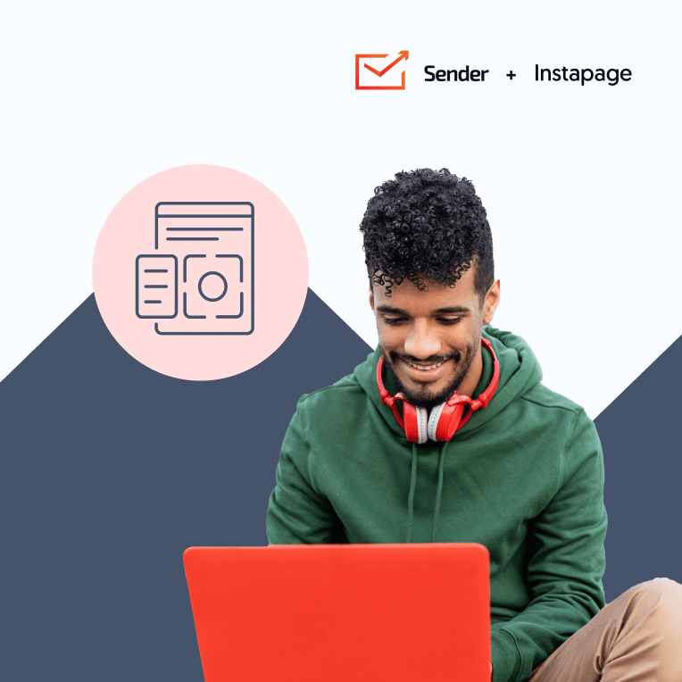 Sender and Instapage partnership post