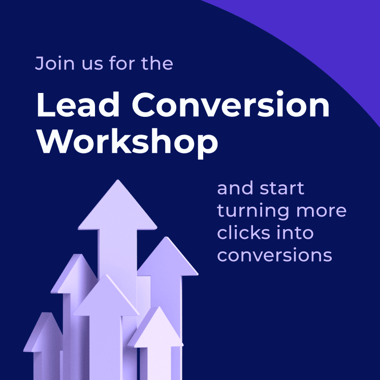 Lead Conversion Workshop webinar promotion