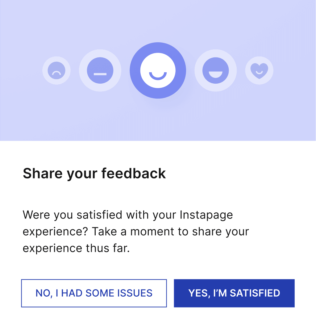 An onboarding survey modal